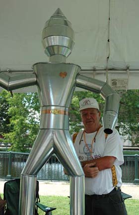 Tin man made by Dick Clarke. Photos by Maggie Holtzberg