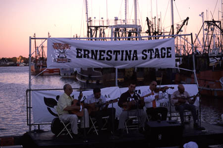 Cape Verdean musicians performing at the 2005 festival. Photo by Maggie Holtzberg