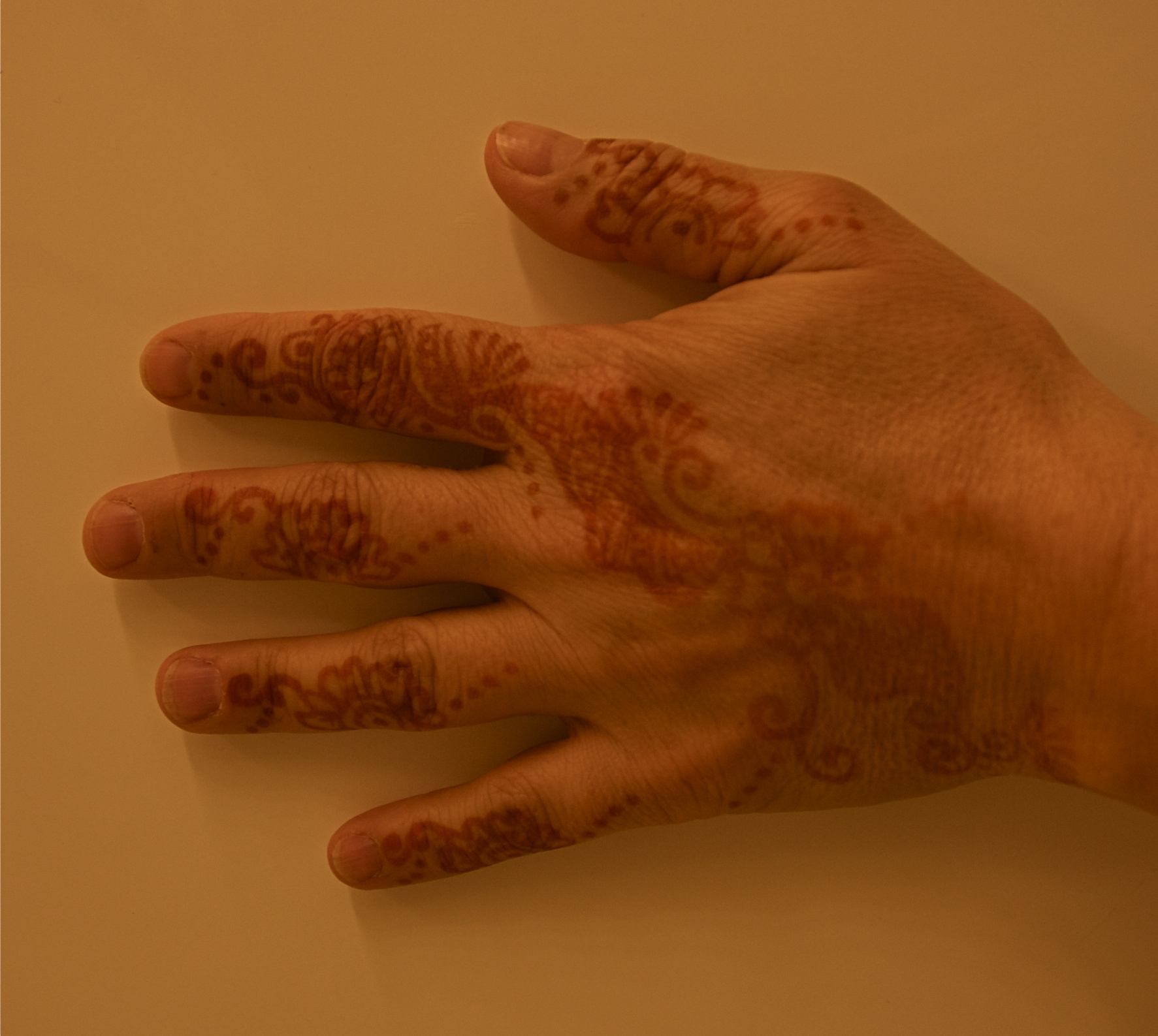 what remains after henna has been removed