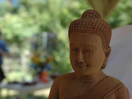 Buddha carving used in blessing ceremony