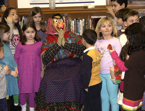 La Befana with a group of children