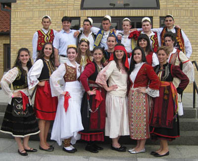 Dance troupe from Saint Mary's Assumption Albanian Orthodox Church. Photo by Signe Porteshawver