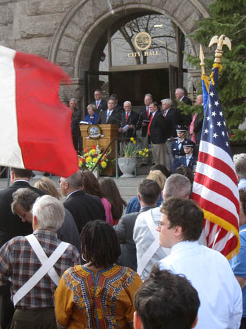 Speeches at City Hall