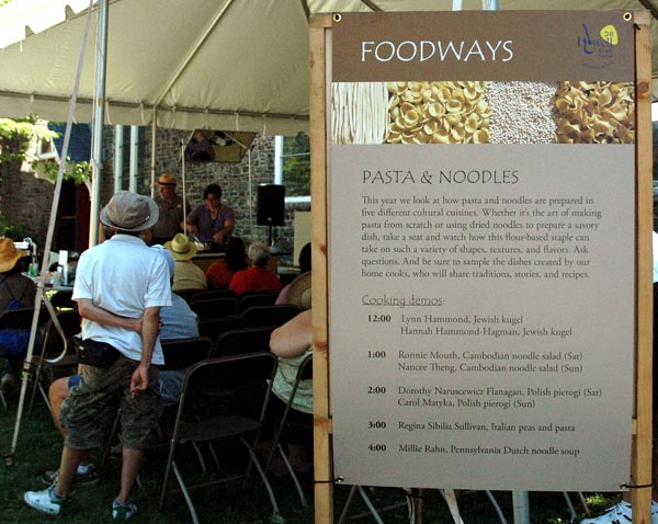 Foodways demonstration tent
