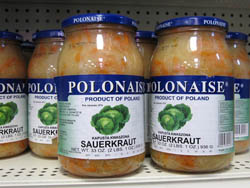 Imported sauerkraut from Poland