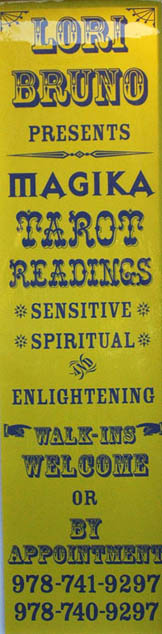 Sign outside Magika store