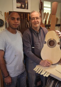 William Cumpiano with apprentice Isidro Acosta